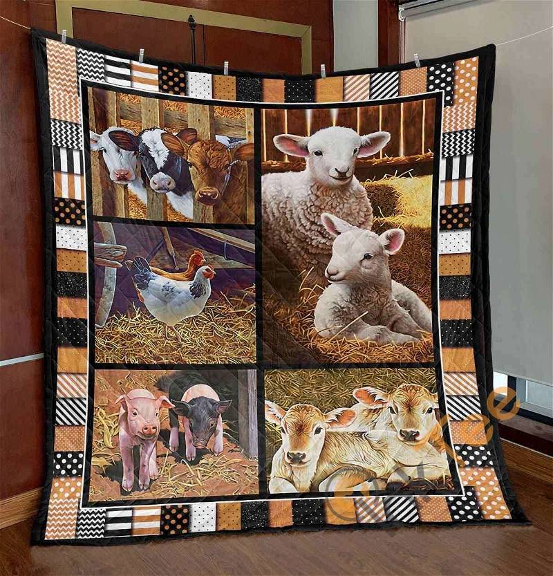 Friends In Farm Quilt Blanket Bedding Set