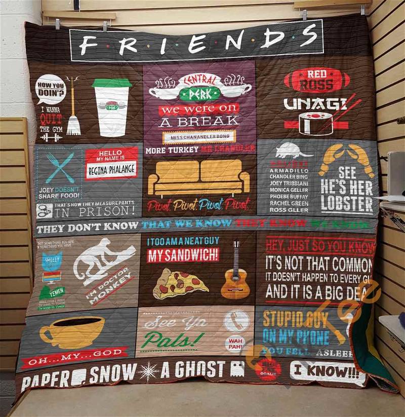 Friends Popular Quote Quilt Blanket Bedding Set