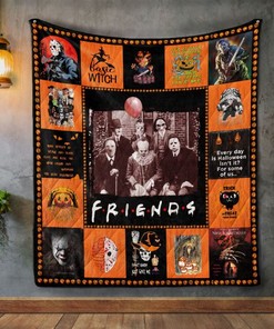 Friends Psychodynamics Horror Movie Characters Halloween Quilt Blanket Bedding Set