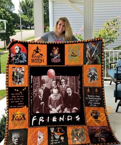 Friends Psychodynamics Horror Movie Characters Halloween Quilt Blanket Bedding Set