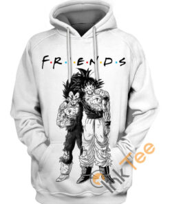 Friends Warrios Goku And Vegeta Hoodie 3D