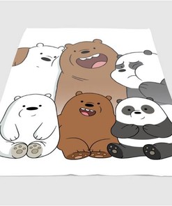 Friendship Of We Bare Bears Sherpa Fleece Blanket Gifts for Family, for Couple