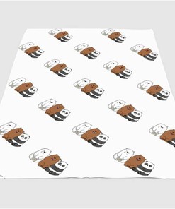 Friendship Pattern We Bare Bears Sherpa Fleece Blanket Gifts for Family, for Couple