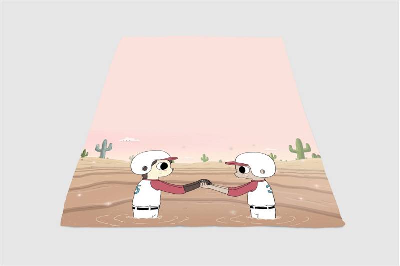 Friendship Summer Camp Island Sherpa Fleece Blanket Gifts for Family, for Couple
