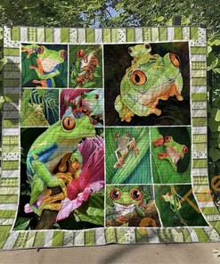 Frog Quilt Blanket Bedding Set