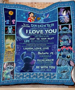 From Dad To Daughter Gift Stitch Lover Quilt Blanket Bedding Set
