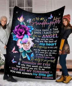 From Grandma To My Granddaughter Once Upon A Time Personalized Quilt Blanket Bedding Set