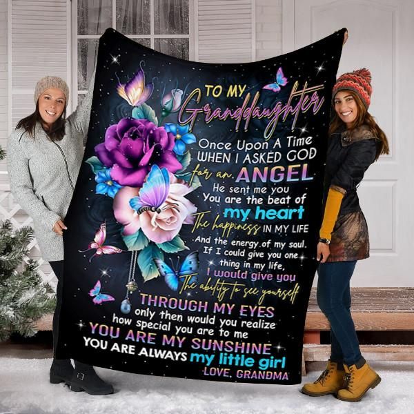 From Grandma To My Granddaughter Once Upon A Time Personalized Quilt Blanket Bedding Set