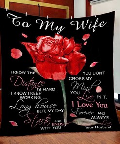From Husband To My Wife I Love You Forever And Always Personalized Quilt Blanket Bedding Set