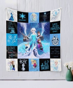 Frozen Cartoon Oho Deer Christmas Quilt Blanket Bedding Set