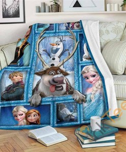 Frozen Sherpa Fleece Blanket Gifts for Family, for Couple