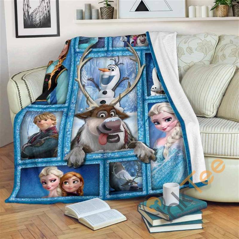 Frozen Sherpa Fleece Blanket Gifts for Family, for Couple