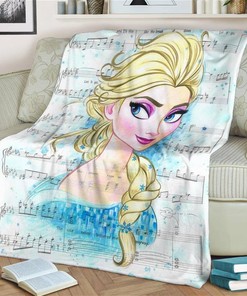 Frozen Song Lyric Elsa Sherpa Fleece Blanket Gifts for Family, for Couple