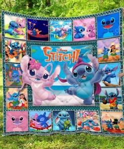 Fun Lilo And Stitch Quilt Blanket Bedding Set for Home Décor