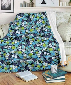 Funky Patterns In Bluesthrows Sherpa Fleece Blanket Gifts for Family, for Couple