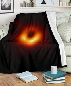 Funny Black Hole Astronomy Lover Sherpa Fleece Blanket Gifts for Family, for Couple
