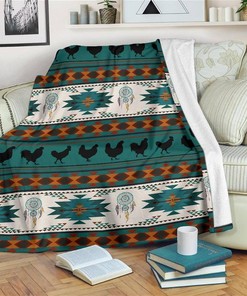 Funny Chicken Farmer Sherpa Fleece Blanket Gifts for Family, for Couple