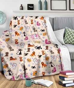 Funny Disney Cats Sherpa Blanket Fleece Blanket Funny Gifts