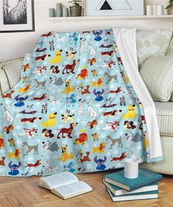 Funny Disney Characters Dogs Sherpa Blanket Fleece Blanket Funny Gifts