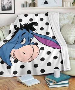 Funny Eeyore Winnie The Pooh Sherpa Fleece Blanket Gifts for Family, for Couple