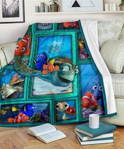 Funny Finding Nemo Sherpa Fleece Blanket Gifts for Family, for Couple