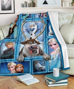 Funny Frozen Idea Sherpa Fleece Blanket Gifts for Family, for Couple