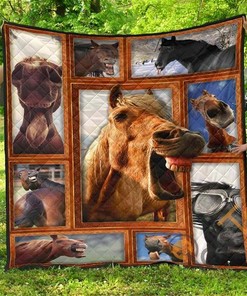 Funny Horse Premium Quilt Blanket Bedding Set