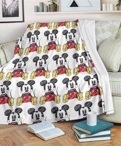Funny Mickey Sherpa Fleece Blanket Gifts for Family, for Couple