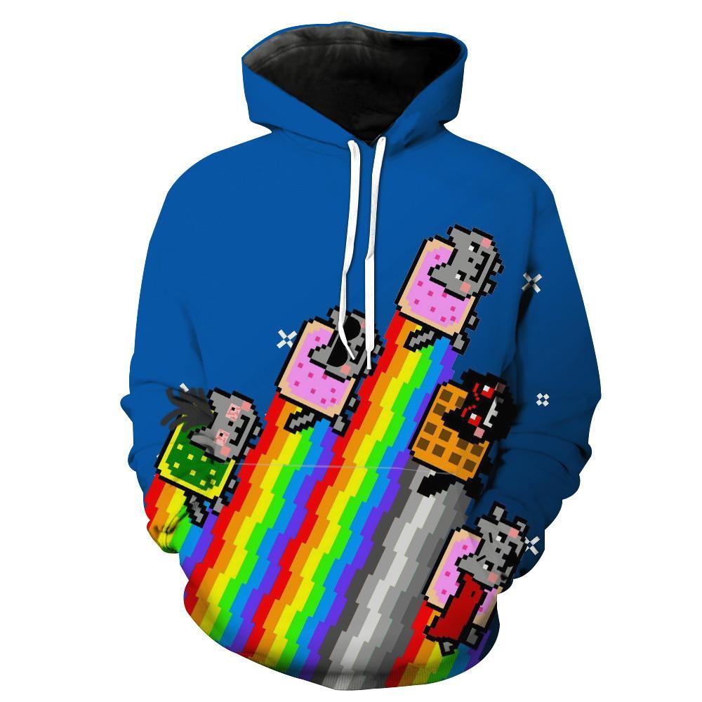 Funny Nyan Cat Meme Hoodie 3D Bluefink
