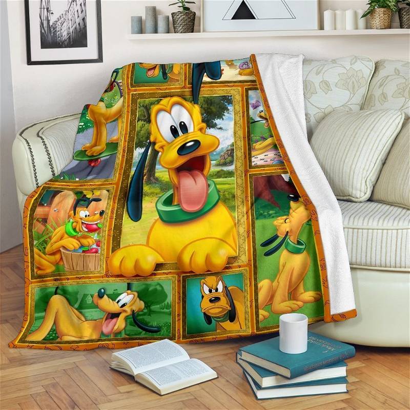 Funny Pluto Sherpa Fleece Blanket Gifts for Family, for Couple