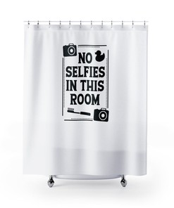 Funny Shower Curtain, No Selfies In Bathroom, Bathroom Humor, Bathroom Art, Farmhouse Decor, Boho Decor, New Home Gift