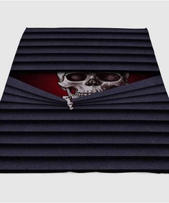 Funny Skull Sherpa Fleece Blanket Gifts for Family, for Couple