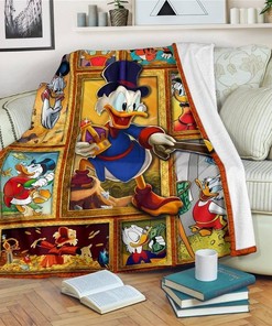 Funny Uncle Mcduck Sherpa Fleece Blanket Gifts for Family, for Couple