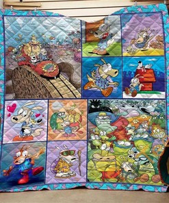 Funny and Cozy: Rocko Quilt Blanket Bedding Set with Pillowcases