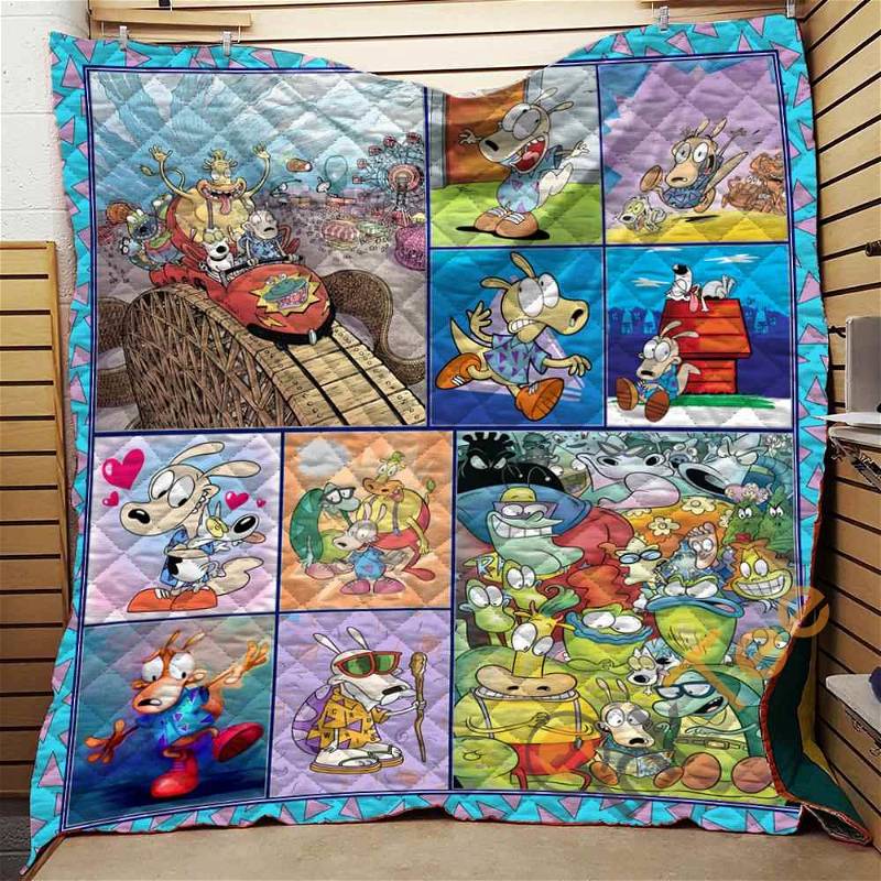 Funny and Cozy: Rocko Quilt Blanket Bedding Set with Pillowcases
