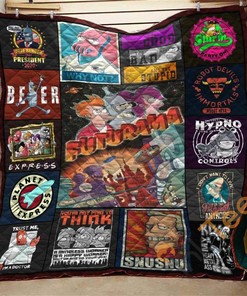 Futurama Quotes Quilt Blanket Bedding Set