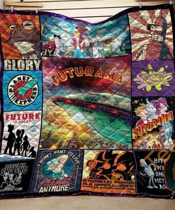 Futurama Themed Quilt Blanket Bedding Set with 2 Pillowcases