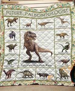 Future Paleontologist Personalized Quilt Blanket Bedding Set for Kids