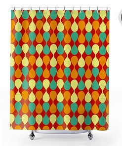 GEOMETRIC Mid Century Modern Shower Curtain MCM Bathroom, Modernist, Retro Bathroom, Bathroom Décor
