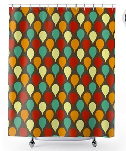 GEOMETRIC Mid Century Modern Shower Curtain MCM Bathroom, Modernist, Retro Bathroom, Bathroom Décor, Century Modern, Mod Vintage