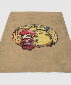 Gaara Dan Shukaku Sherpa Fleece Blanket Gifts for Family, for Couple