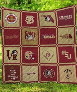 Game Day Ncaa Florida State Seminoles Quilt Blanket Bedding Set