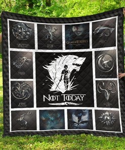 Game Of Thrones Not Today Quilt Blanket Fan Gift TT06
