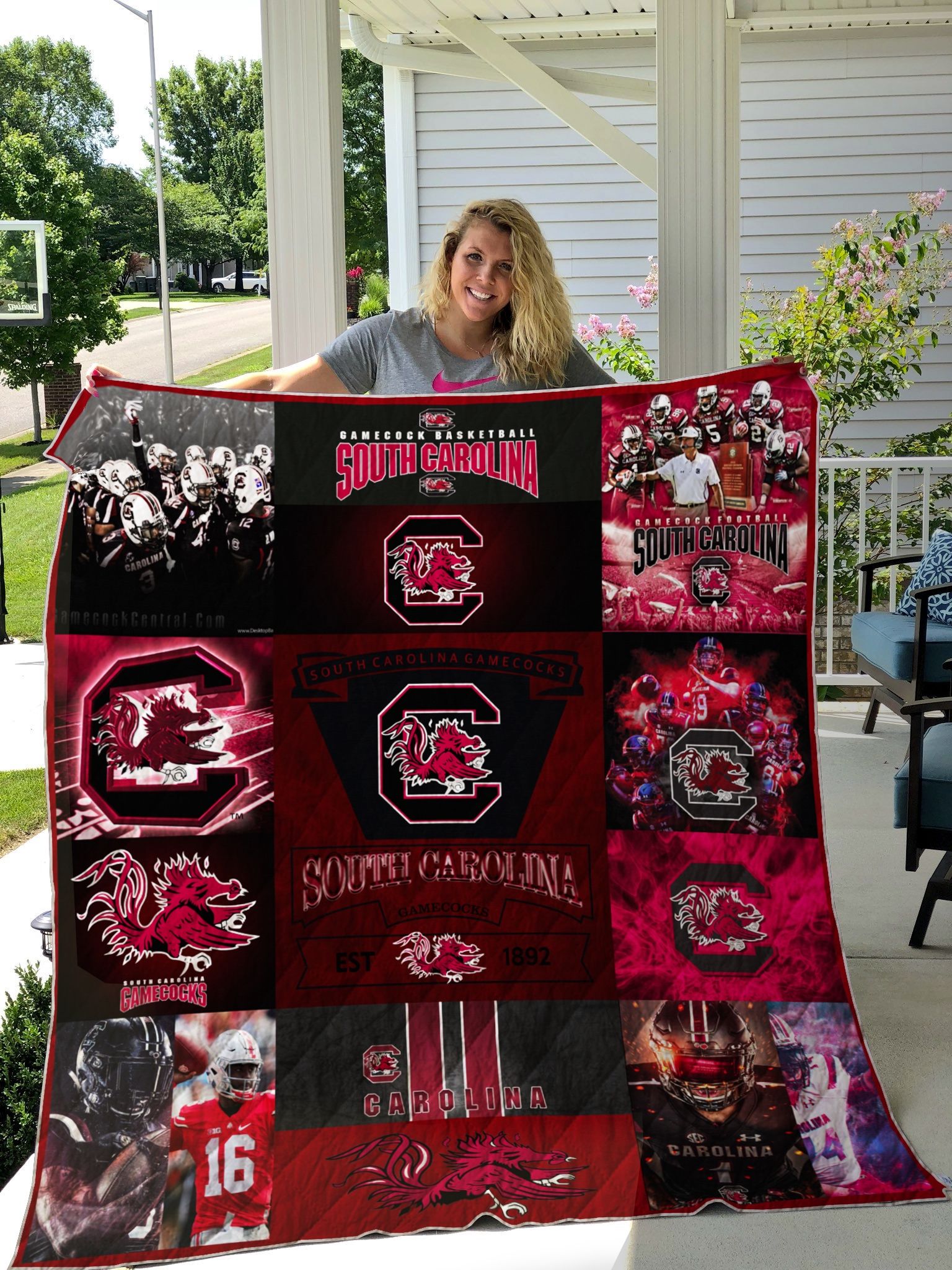 Gamecocks Collected South Carolina Ncaa Quilt Blanket Bedding Set