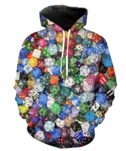 Gaming Dice Table Top Dice Hoodie 3D