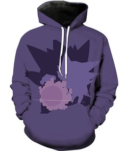 Gastly Gengar And Haunter Pokemon Hoodie 3D