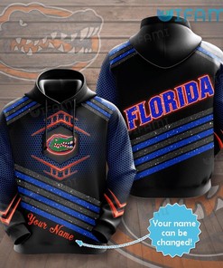 Gators Hoodie 3D Custom Name Hexagon Pattern Florida Gators Gift