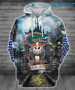 Gators Hoodie 3D Jack Skellington Football Halloween Palace Florida Gators Gift