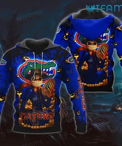 Gators Hoodie 3D Jack Skellington Halloween Pumpkin Football Florida Gators Gift