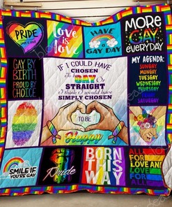 Gay Pride Quilt Blanket Bedding Set for Home Décor